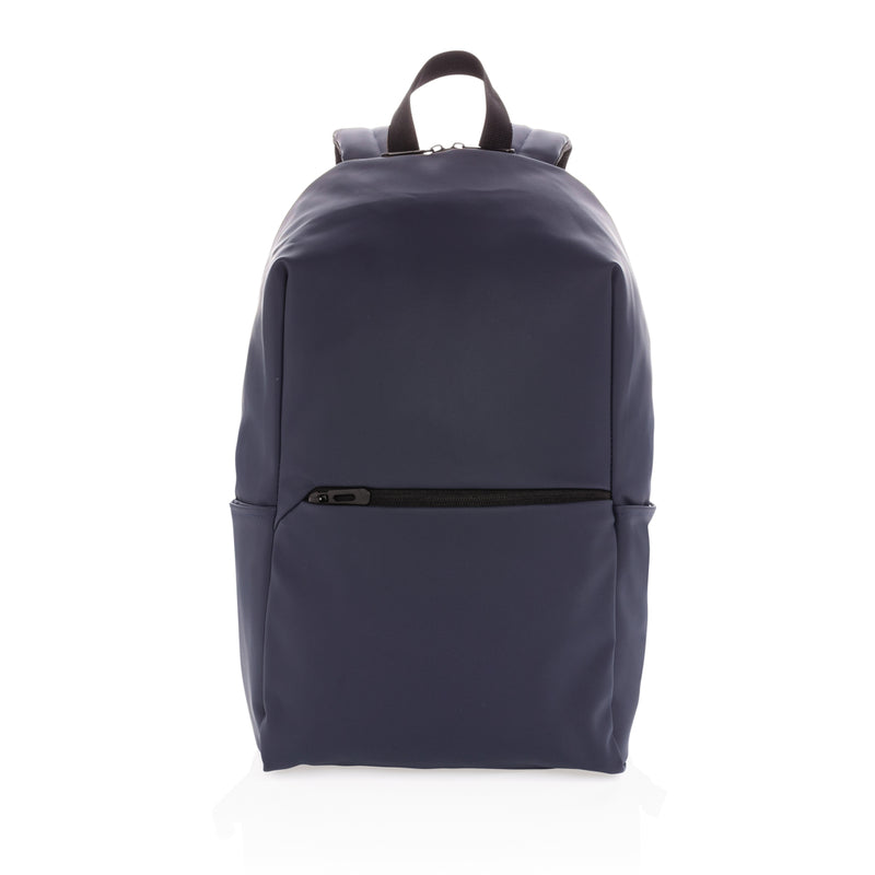 Load image into Gallery viewer, Smooth PU 15.6-inch laptop backpack by XD Collection with multiple compartments and padded straps for travel and daily use.
