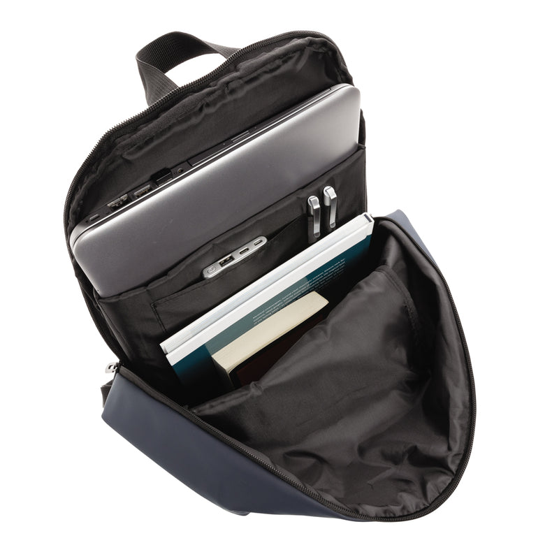 Load image into Gallery viewer, XD Collection Smooth PU 15.6-inch laptop backpack with adjustable straps and multiple compartments for travel and daily use.