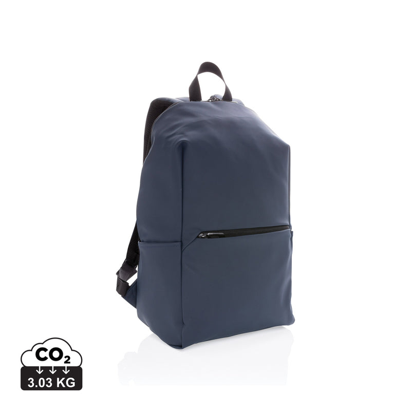 Load image into Gallery viewer, XD Collection Smooth PU 15.6-inch laptop backpack with multiple compartments and padded straps for comfortable carrying.