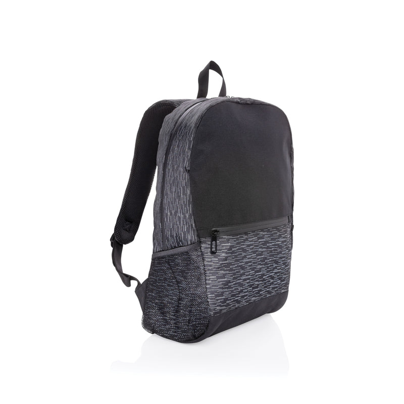 Load image into Gallery viewer, XD Collection AWARE™ RPET reflective laptop backpack with sleek design, multiple compartments, and adjustable straps for travel and daily use.