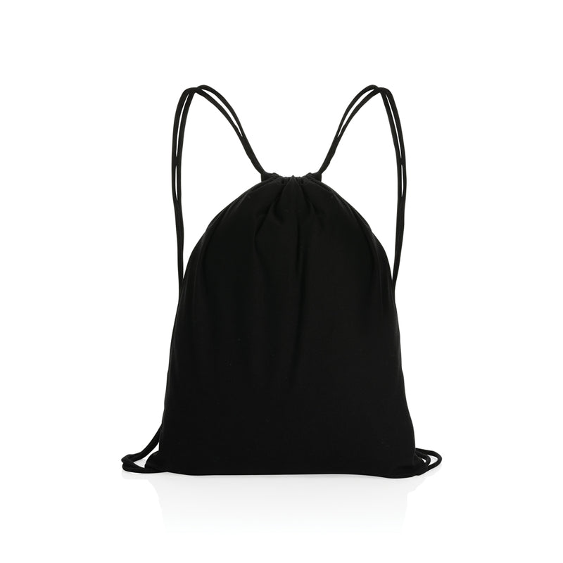 Load image into Gallery viewer, Recycled cotton drawstring backpack by XD Collection featuring impact AWARE™ eco-friendly design and durable 145g fabric.