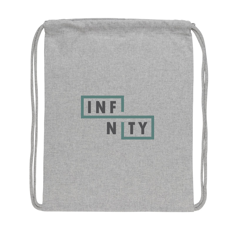 Load image into Gallery viewer, Recycled cotton drawstring backpack from XD Collection Impact AWARE™ in beige, lightweight and eco-friendly for bags and travel.