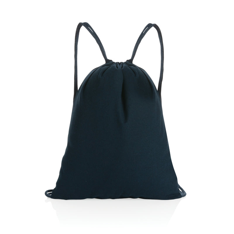 Load image into Gallery viewer, Recycled cotton drawstring backpack from XD Collection, lightweight impact AWARE™ bag for travel and everyday use.