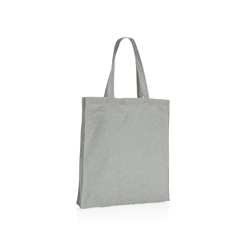 Load image into Gallery viewer, Recycled cotton tote bag by XD Collection with bottom, casual carryall for shopping and everyday use.