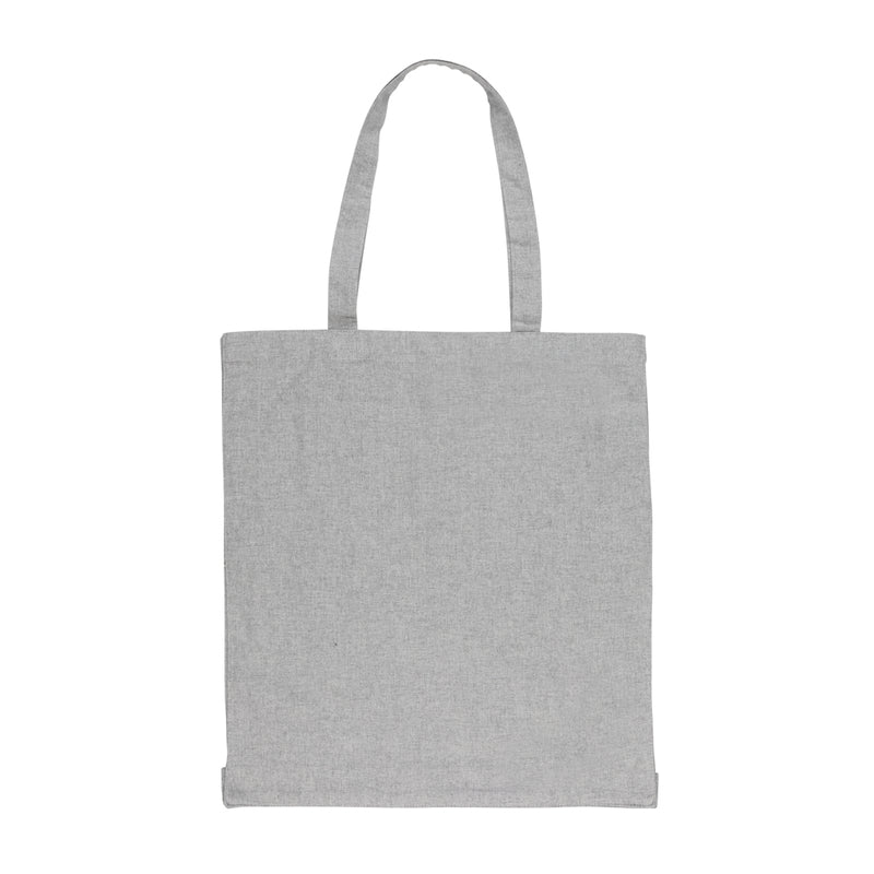 Load image into Gallery viewer, Recycled cotton tote bag from XD Collection with bottom, impact AWARE™ branding, in natural fabric with sturdy handles.