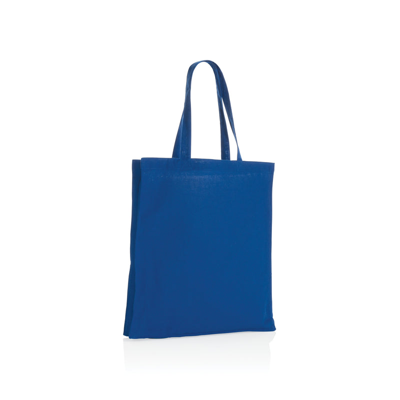 Load image into Gallery viewer, Impact AWARE™ recycled cotton tote bag with bottom, 145g, by XD Collection, shown with sturdy handles and eco-friendly design.
