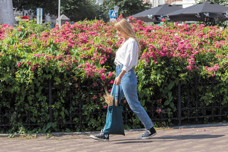 Load image into Gallery viewer, XD Collection RPET 190T tote bag made from recycled materials, featuring a lightweight design and sturdy handles.