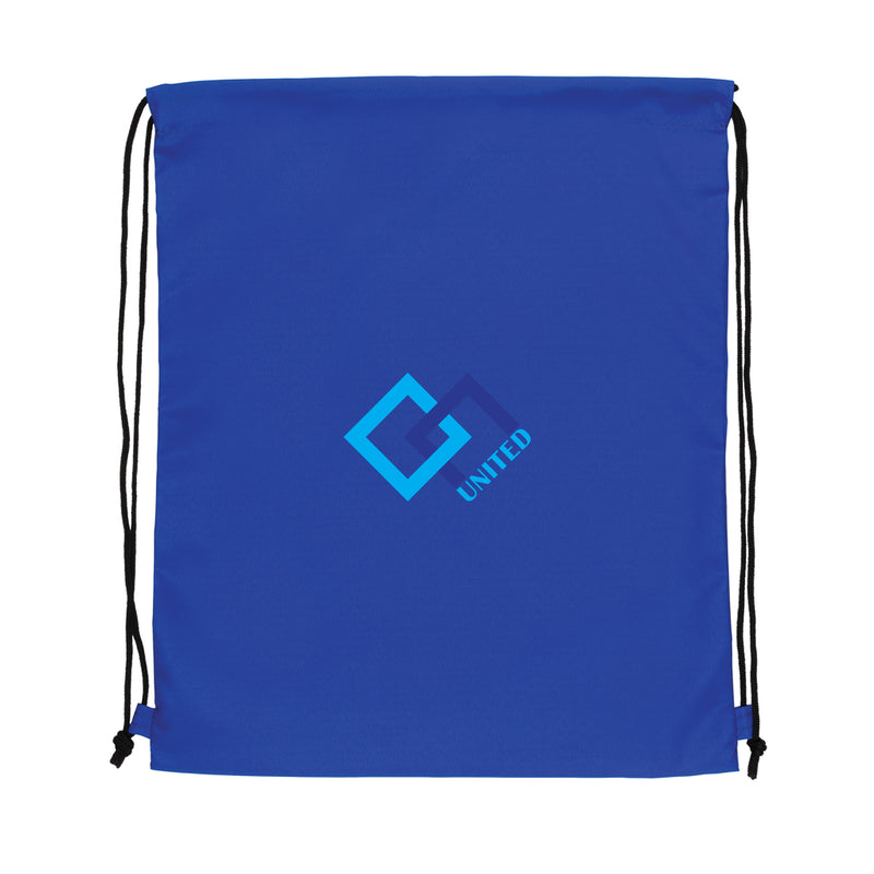 Load image into Gallery viewer, XD Collection Impact AWARE™ RPET 190T drawstring bag in black with red drawstrings, lightweight and eco-friendly for travel and everyday use.