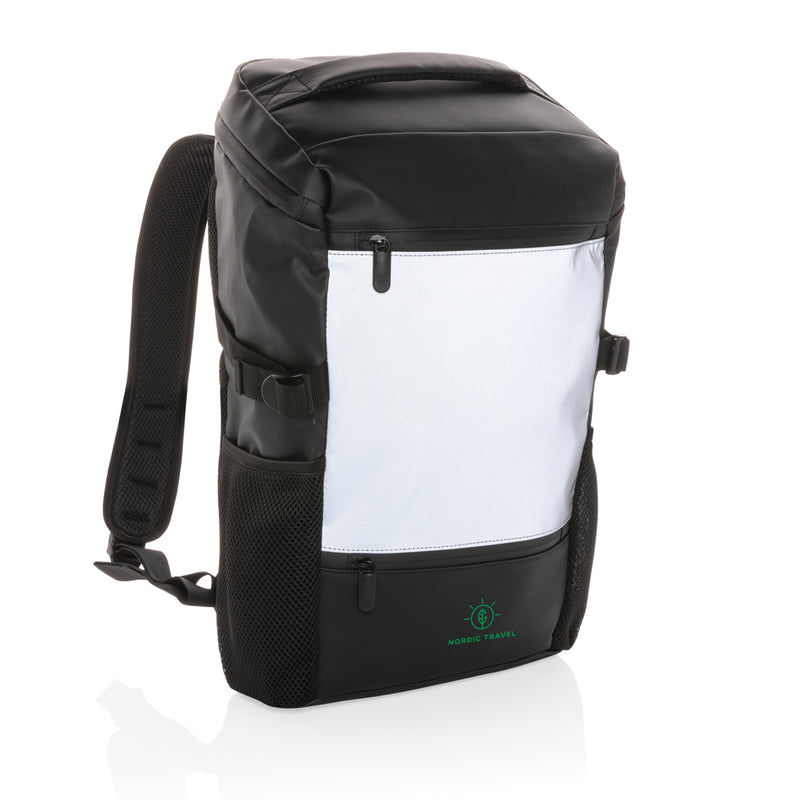 Load image into Gallery viewer, XD Collection PU high visibility laptop backpack with easy access 15.6-inch compartment, designed for bags and travel.