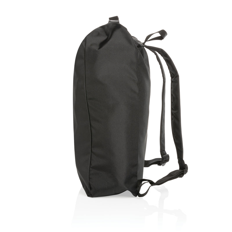 Load image into Gallery viewer, Lightweight Impact AWARE™ RPET rolltop backpack from XD Collection, showing the bag's sleek design and rolltop closure.