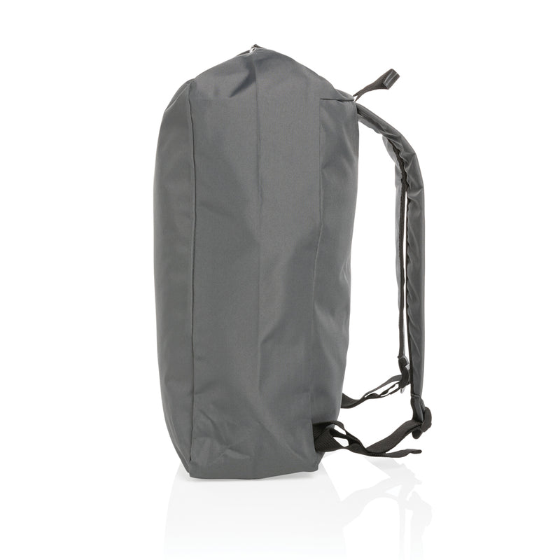 Load image into Gallery viewer, Lightweight Impact AWARE™ RPET rolltop backpack from XD Collection with adjustable straps and multiple compartments.