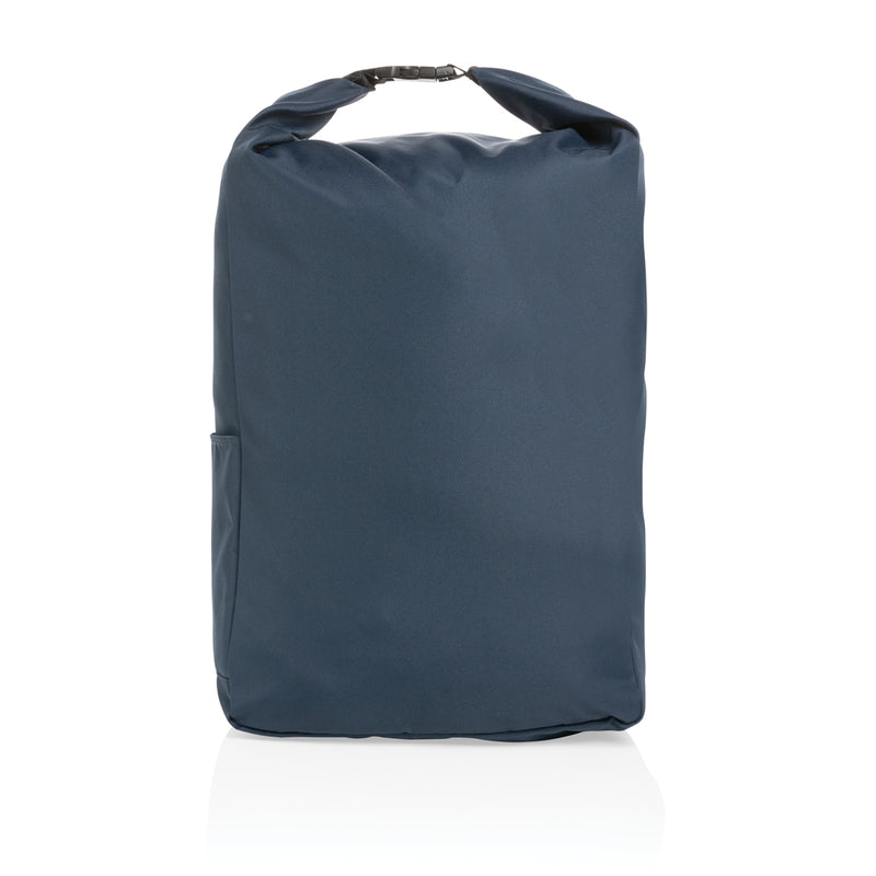 Load image into Gallery viewer, Lightweight Impact AWARE™ RPET rolltop backpack by XD Collection with adjustable straps and spacious main compartment, ideal for travel and daily use.