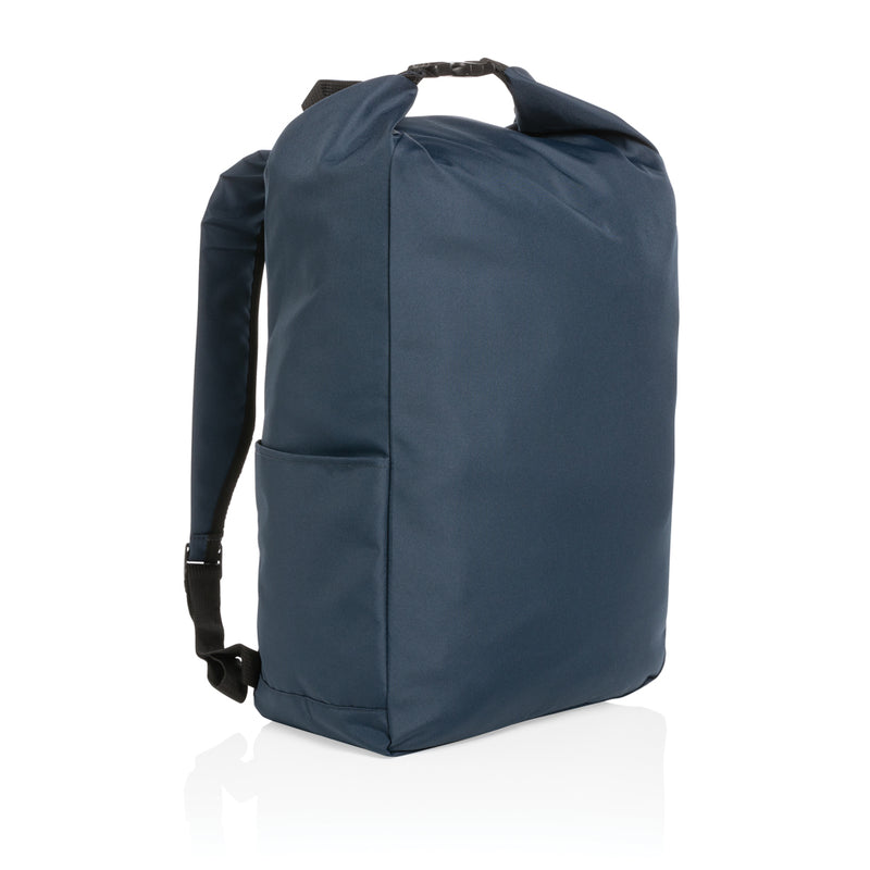 Load image into Gallery viewer, Lightweight Impact AWARE™ RPET rolltop backpack from XD Collection with adjustable straps and spacious main compartment.