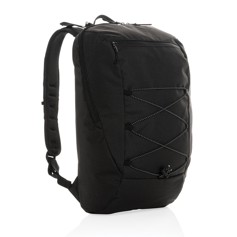 Load image into Gallery viewer, Impact AWARE™ Hiking backpack 18L from XD Collection, black outdoor bag with multiple compartments and adjustable straps.