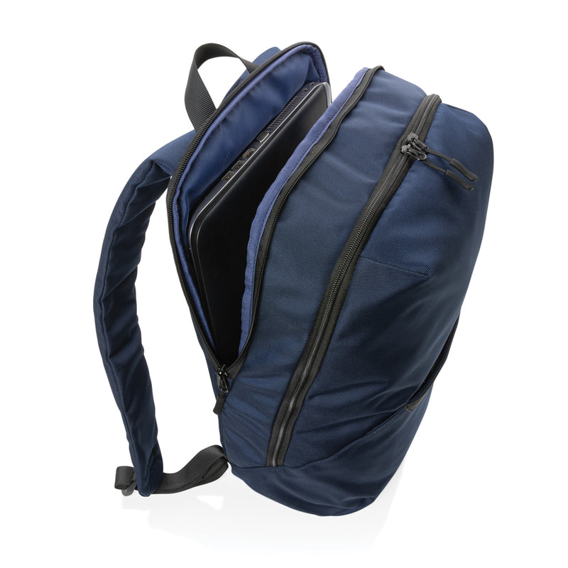 Load image into Gallery viewer, XD Xclusive Impact AWARE™ 1200D 15.6-inch modern laptop backpack with padded straps and multiple compartments for travel and work.
