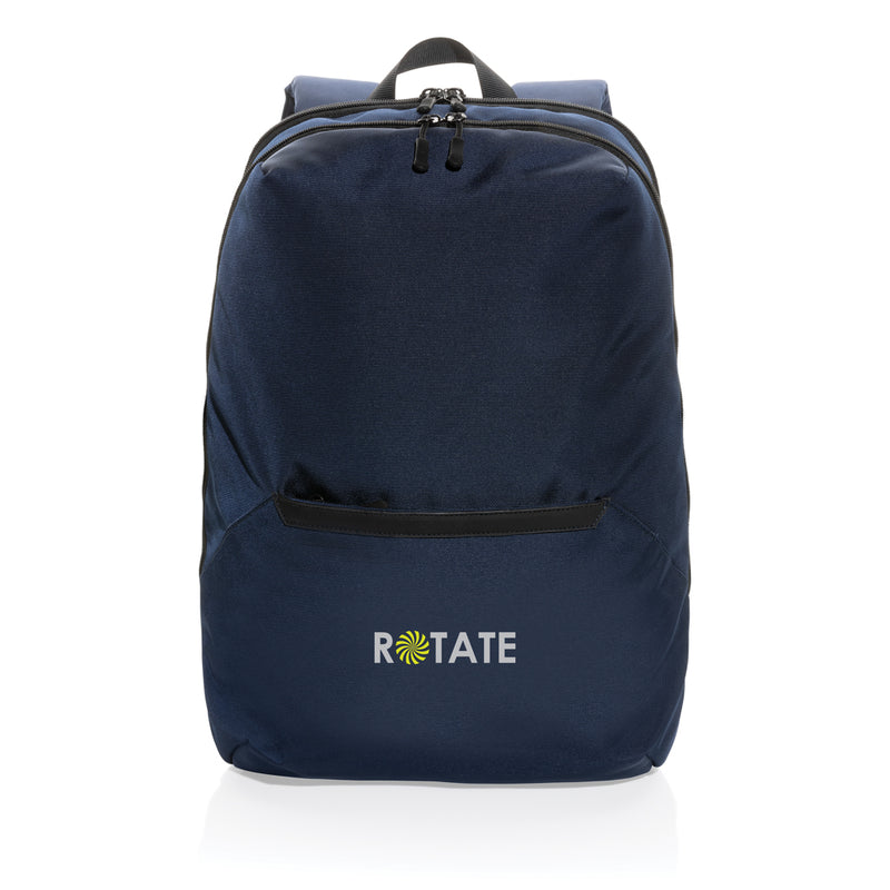 Load image into Gallery viewer, XD Xclusive Impact AWARE™ 1200D 15.6-inch modern laptop backpack, black with padded compartments and ergonomic straps.