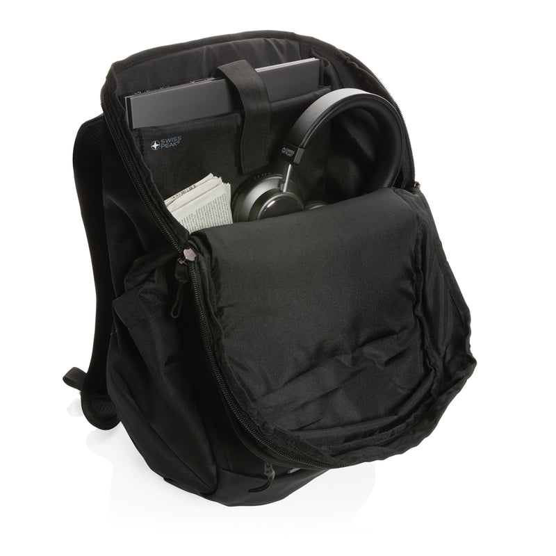 Load image into Gallery viewer, Swiss Peak AWARE™ RPET 15.6 inch business backpack - Custom Wood Designs