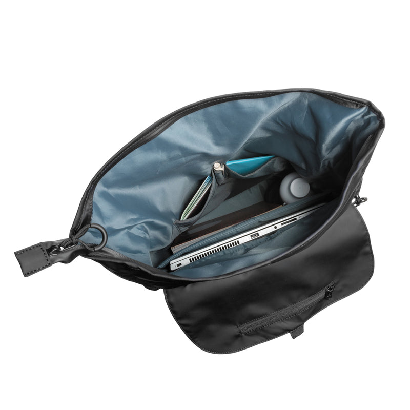 Load image into Gallery viewer, XD Collection Impact AWARE™ RPET water-resistant 15.6-inch laptop backpack with multiple compartments and padded shoulder straps.