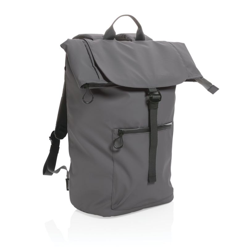 Load image into Gallery viewer, XD Collection Impact AWARE™ RPET water-resistant 15.6-inch laptop backpack with multiple compartments and padded straps.