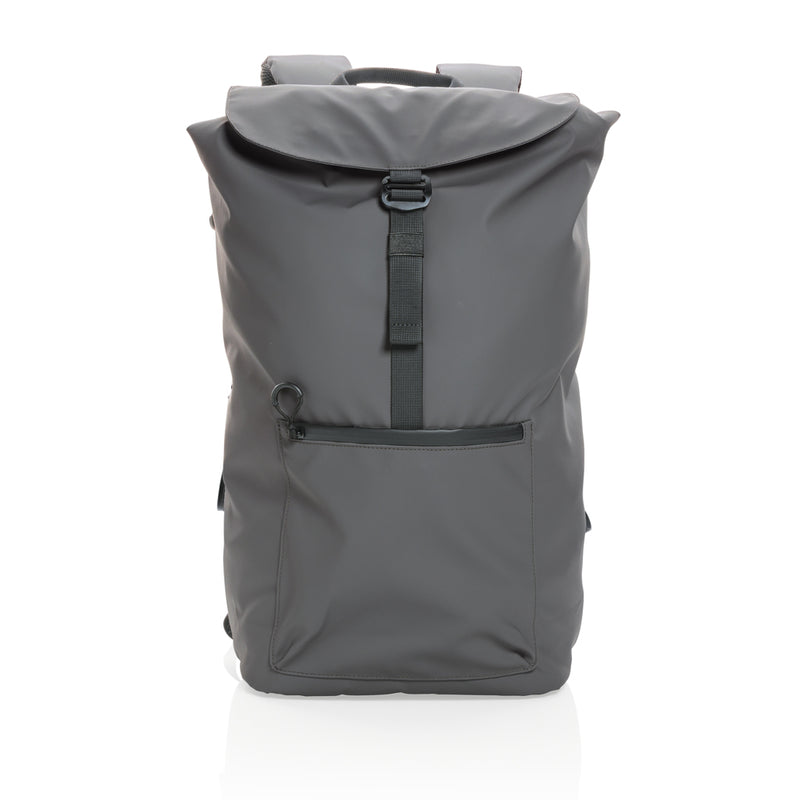 Load image into Gallery viewer, XD Collection Impact AWARE™ RPET water-resistant 15.6-inch laptop backpack with multiple compartments and padded straps.
