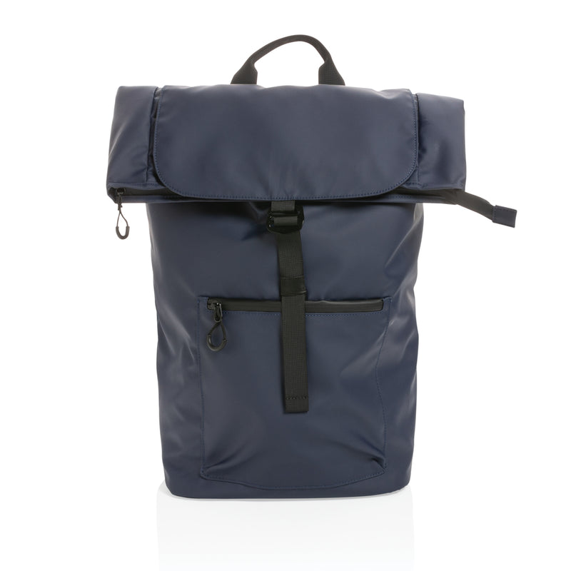 Load image into Gallery viewer, XD Collection Impact AWARE™ RPET water-resistant 15.6-inch laptop backpack with multiple compartments and padded straps.