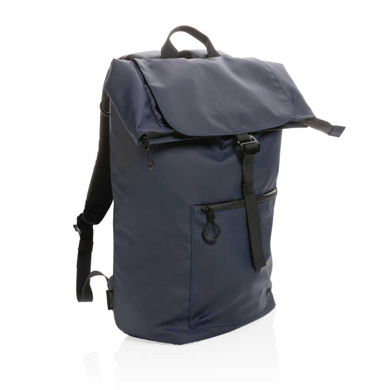 Load image into Gallery viewer, XD Collection Impact AWARE™ RPET water-resistant 15.6-inch laptop backpack with multiple compartments and padded shoulder straps.