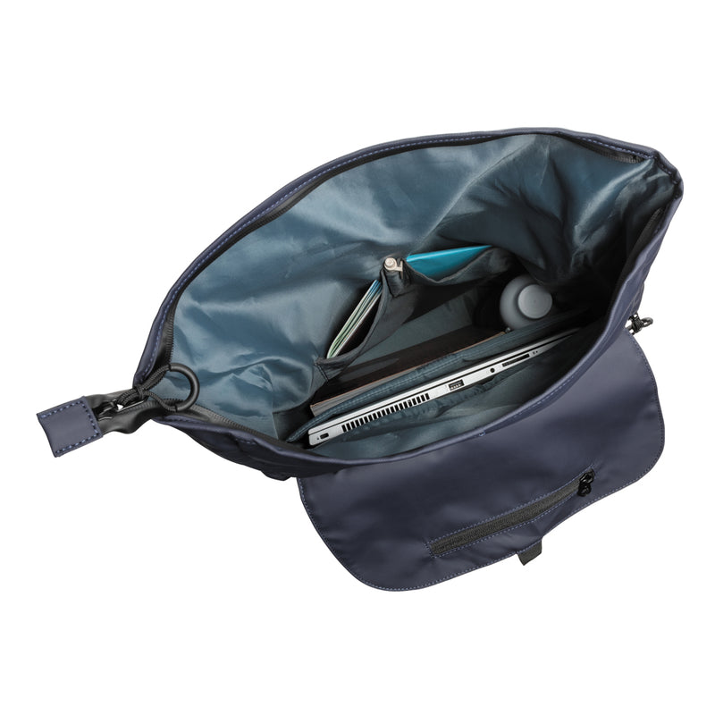 Load image into Gallery viewer, XD Collection Impact AWARE™ RPET water-resistant laptop backpack with 15.6-inch compartment and multiple pockets for travel and work.