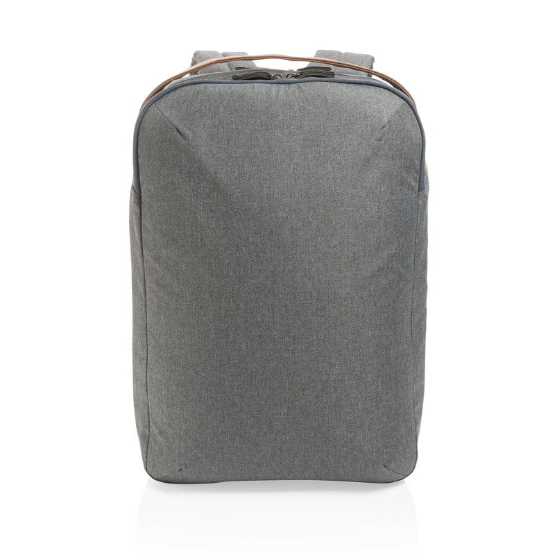 Load image into Gallery viewer, XD Xclusive Impact AWARE™ 300D two-tone deluxe 15.6-inch laptop backpack with multiple compartments and padded shoulder straps.