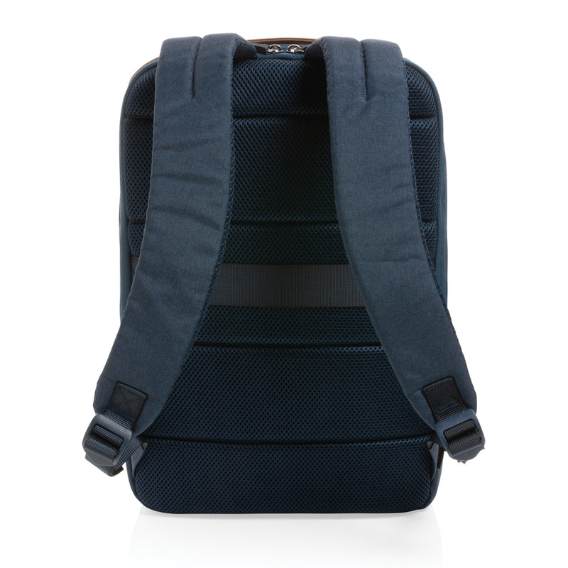 Load image into Gallery viewer, XD Xclusive Impact AWARE™ 300D two-tone deluxe 15.6-inch laptop backpack with multiple compartments and padded straps.