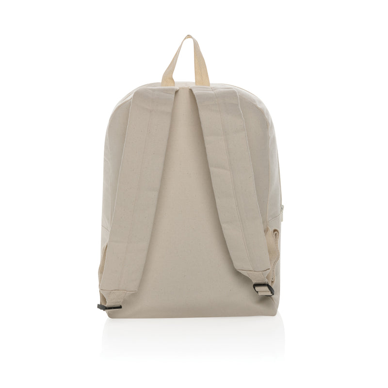 Load image into Gallery viewer, Undyed Impact Aware™ 285 gsm rCanvas backpack from XD Collection, showing sturdy fabric and functional design for bags and travel.