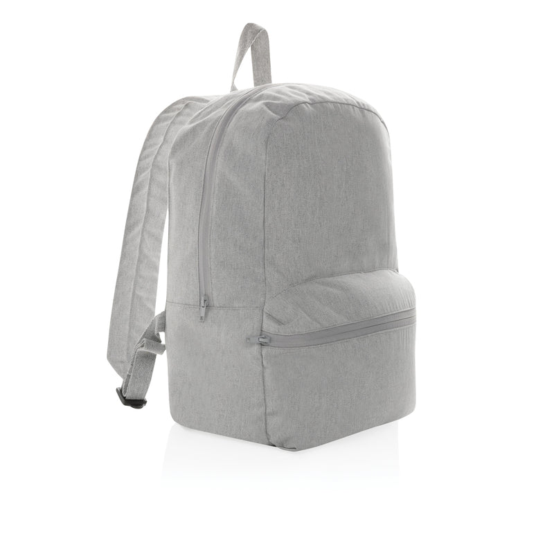 Load image into Gallery viewer, Undyed Impact Aware™ 285 gsm Rcanvas backpack by XD Collection, showing durable, eco-friendly canvas material with adjustable straps.