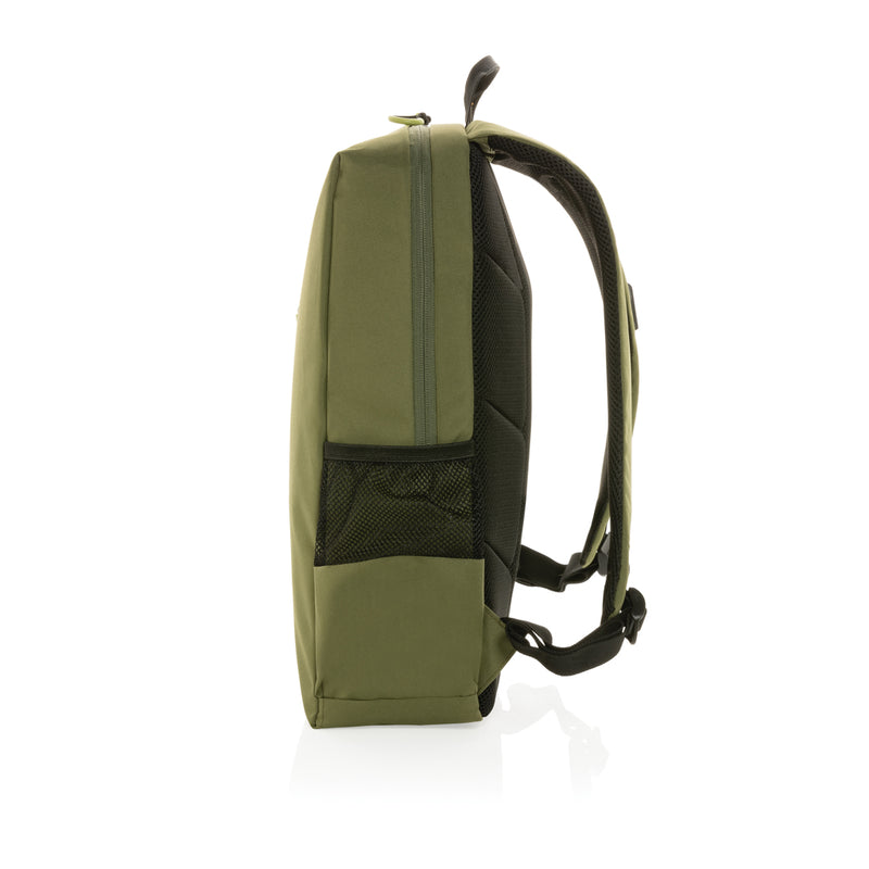 Load image into Gallery viewer, XD Xclusive Impact AWARE™ Lima 15.6-inch RFID laptop backpack with multiple compartments and padded shoulder straps.