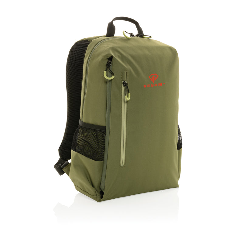 Load image into Gallery viewer, RFID laptop backpack by XD Xclusive Impact AWARE™ Lima 15.6-inch bag with padded straps and multiple compartments for travel and work.