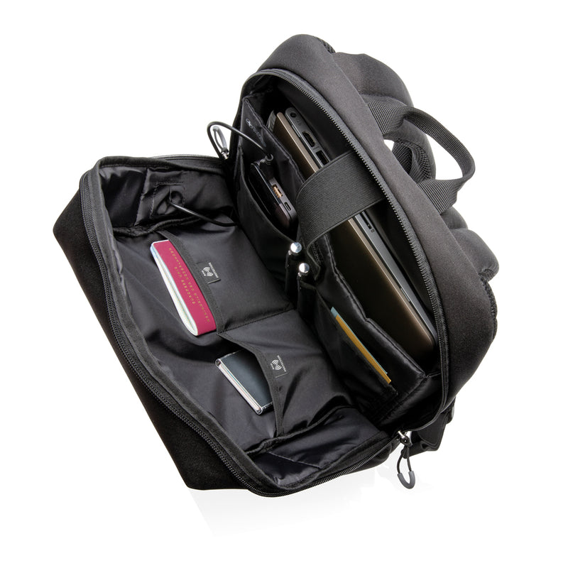 Load image into Gallery viewer, Swiss Peak AWARE™ RFID and USB A laptop backpack - Custom Wood Designs