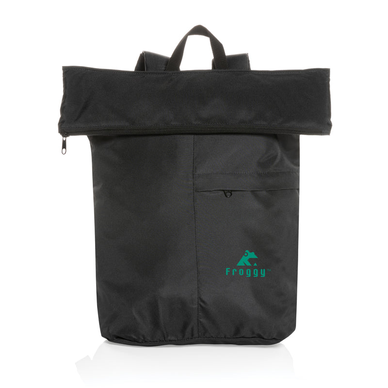 Load image into Gallery viewer, Lightweight Dillon AWARE™ RPET foldable backpack by XD Collection, shown in a compact, eco-friendly design for travel and daily use.