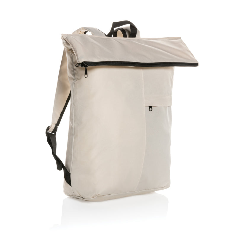 Load image into Gallery viewer, Lightweight Dillon AWARE™ RPET foldable backpack by XD Collection, showing a compact, eco-friendly travel bag with adjustable straps.