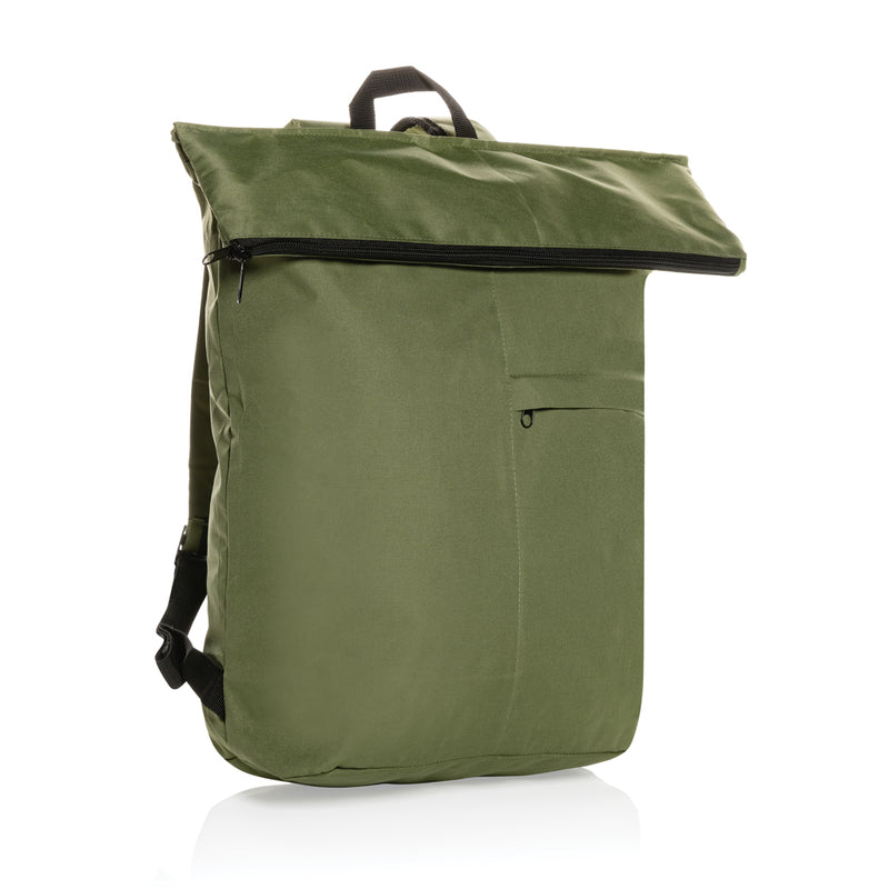 Load image into Gallery viewer, Lightweight foldable backpack from XD Collection's Dillon AWARE™ RPET bags & travel line, shown in a compact, portable form.