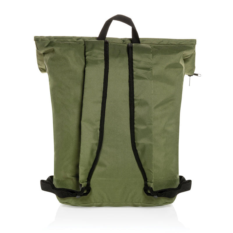 Load image into Gallery viewer, Lightweight XD Collection Dillon AWARE™ RPET foldable backpack in blue, showing its compact, foldable design and durable material.