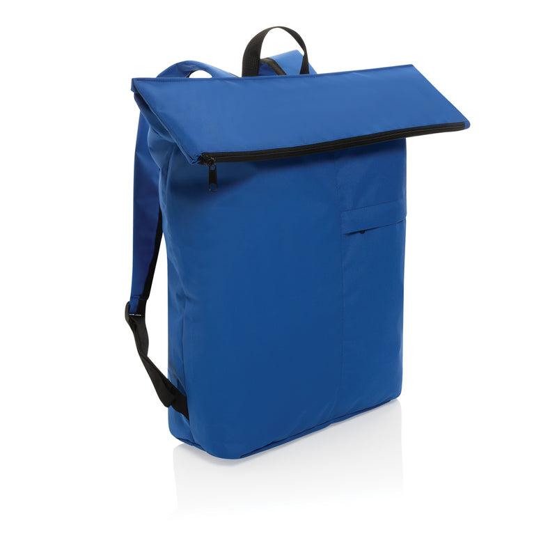 Load image into Gallery viewer, Lightweight foldable Dillon AWARE™ RPET backpack by XD Collection, showing its compact, eco-friendly design and adjustable straps.