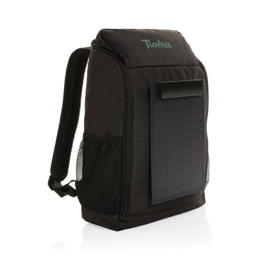 RPET deluxe backpack with 5W solar panel - Custom Wood Designs