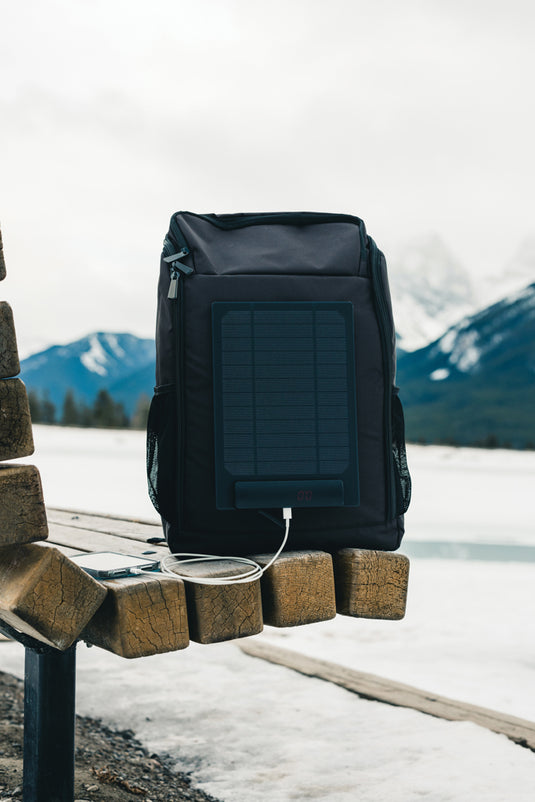 RPET deluxe backpack with 5W solar panel - Custom Wood Designs