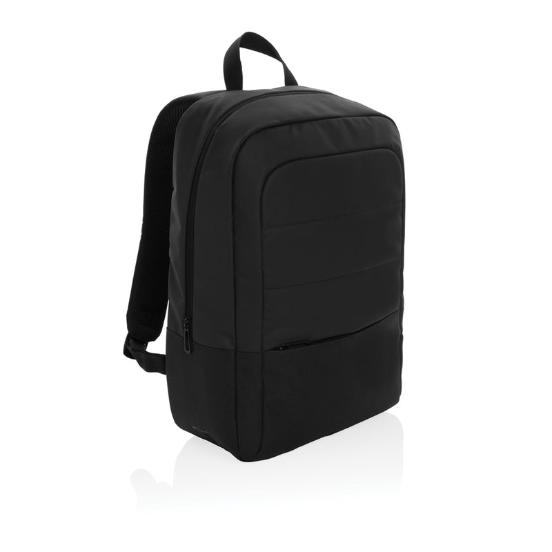 Load image into Gallery viewer, XD Xclusive Armond AWARE™ RPET 15.6-inch laptop backpack with multiple compartments and padded straps, made from recycled materials.