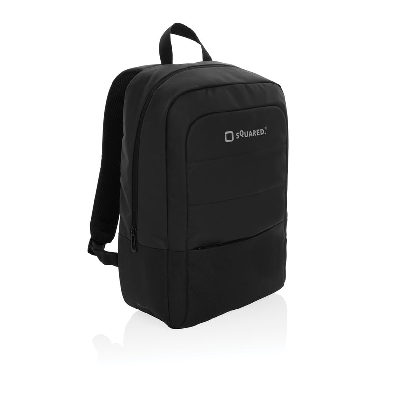 Load image into Gallery viewer, XD Xclusive Armond AWARE™ RPET 15.6-inch laptop backpack with multiple compartments and padded straps for travel and daily use.