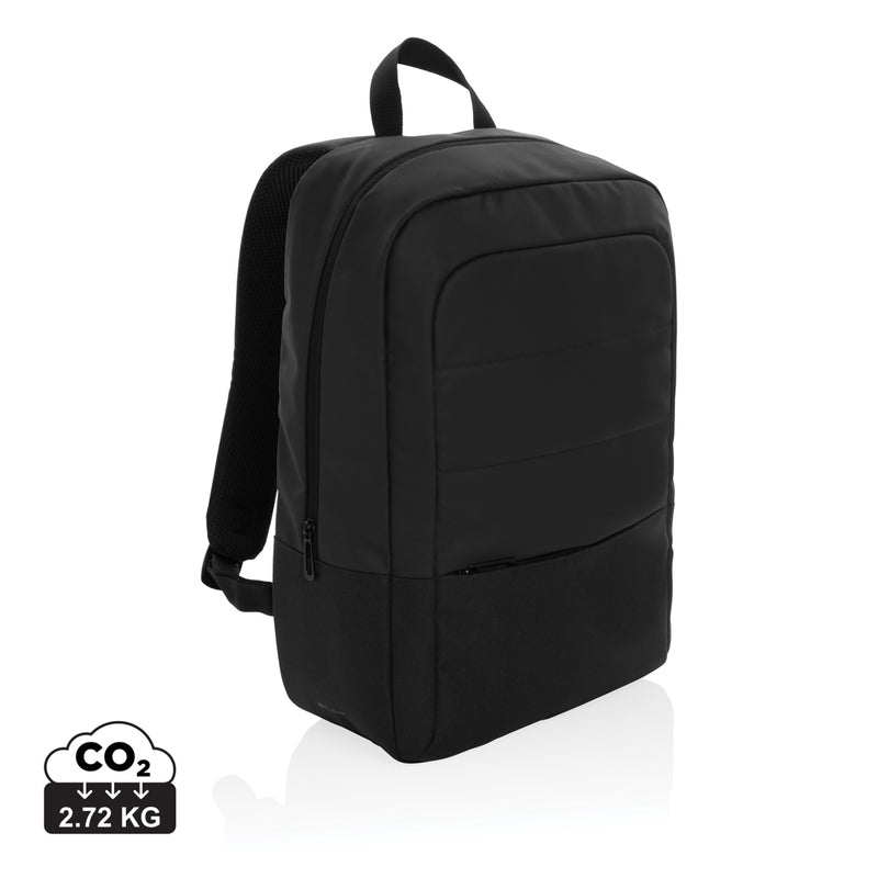 Load image into Gallery viewer, XD Xclusive Armond AWARE™ RPET 15.6-inch laptop backpack with multiple compartments and padded straps on a neutral background.