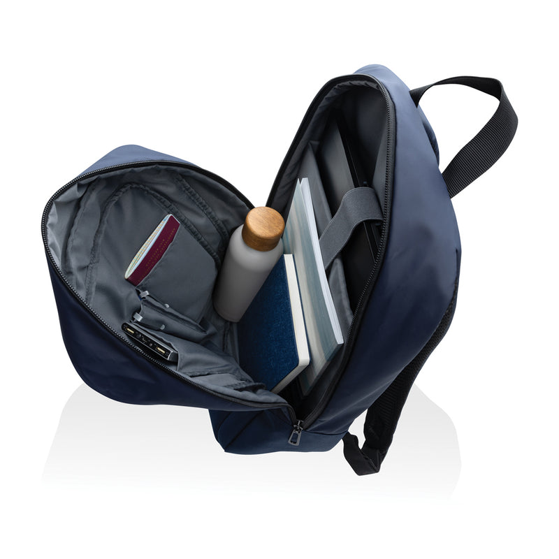 Load image into Gallery viewer, XD Xclusive Armond AWARE™ RPET 15.6-inch laptop backpack with multiple compartments and padded straps for comfortable carrying