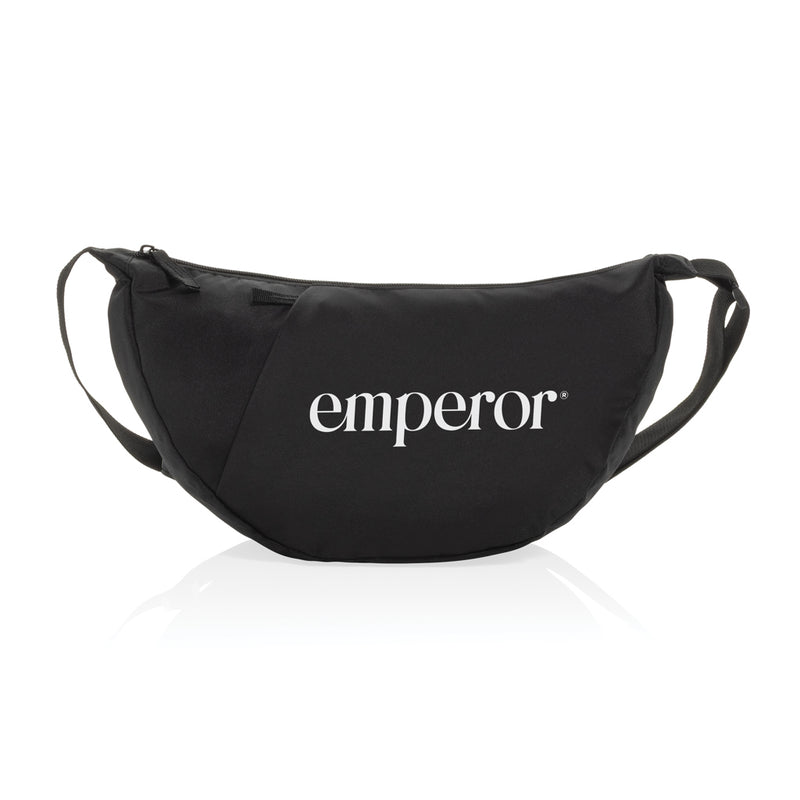 Load image into Gallery viewer, Crescent XL AWARE™ RPET half moon sling bag - Custom Wood Designs Crescent XL AWARE™ RPET half moon sling bag