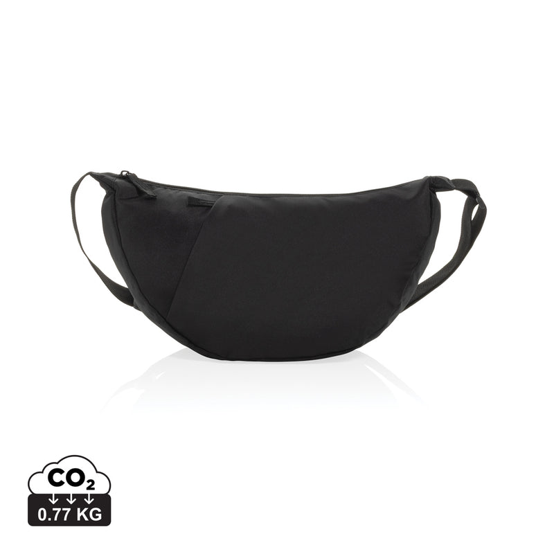 Load image into Gallery viewer, Crescent XL AWARE™ RPET half moon sling bag - Custom Wood Designs Crescent XL AWARE™ RPET half moon sling bag