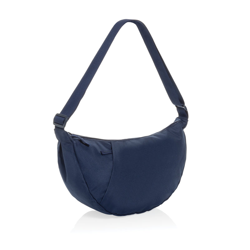 Load image into Gallery viewer, Crescent XL AWARE™ RPET half moon sling bag - Custom Wood Designs Crescent XL AWARE™ RPET half moon sling bag