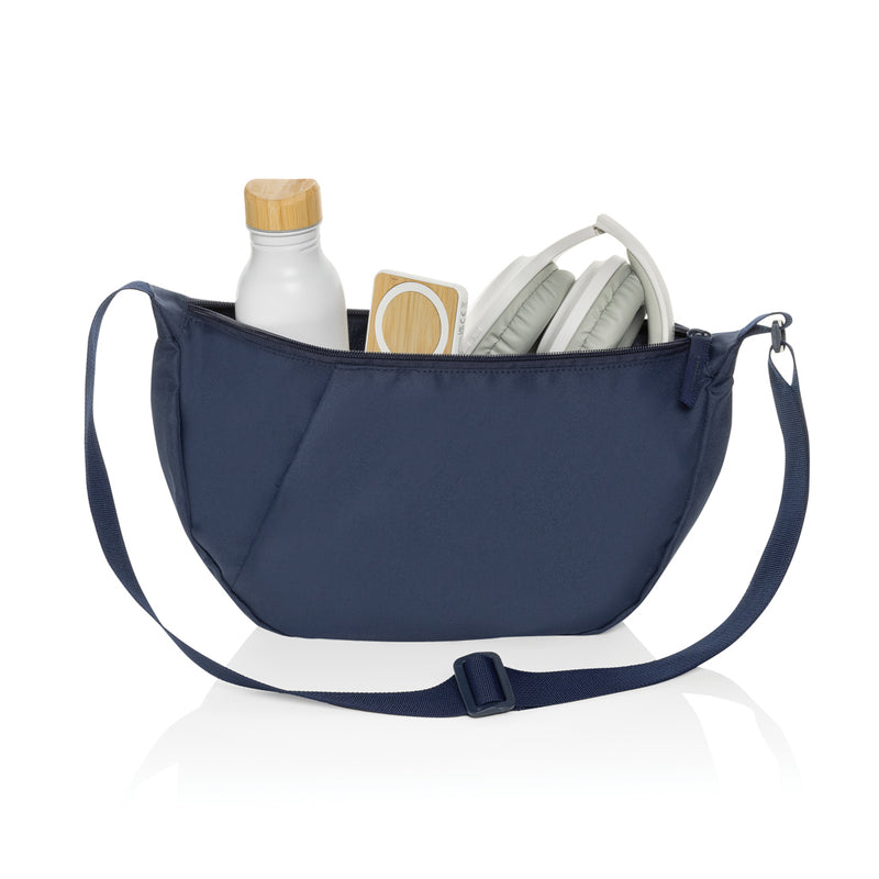 Load image into Gallery viewer, Crescent XL AWARE™ RPET half moon sling bag - Custom Wood Designs Crescent XL AWARE™ RPET half moon sling bag