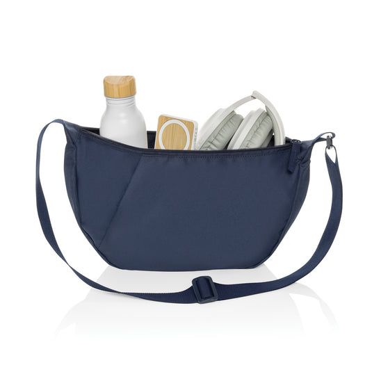 Crescent XL AWARE™ RPET half moon sling bag - Custom Wood Designs Crescent XL AWARE™ RPET half moon sling bag
